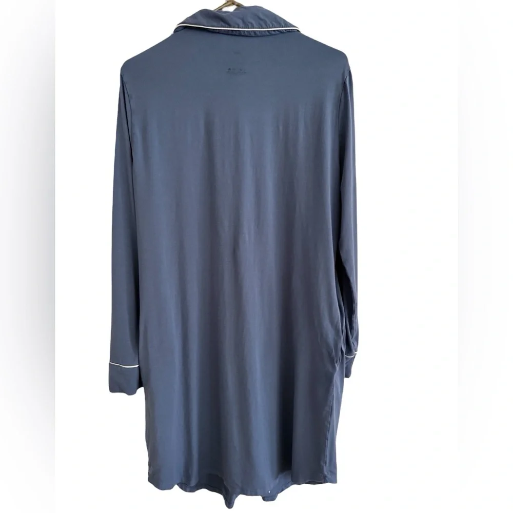 Kindred Bravely Maternity Clea Long Sleeve Postpartum Nightgown Blue- Medium - Picture 3 of 6